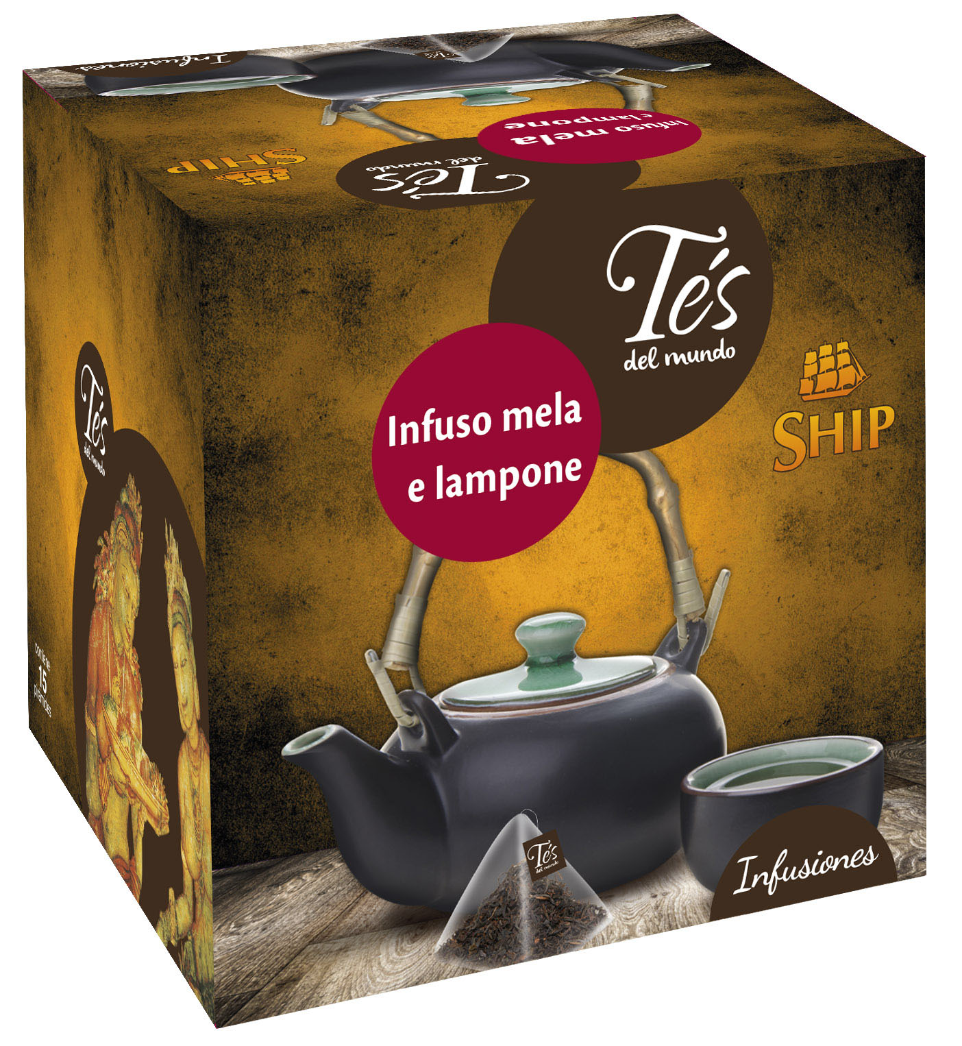 Scatola 15 Filtri Piramidali Infuso MELA e LAMPONE - Darmar - Tea Company