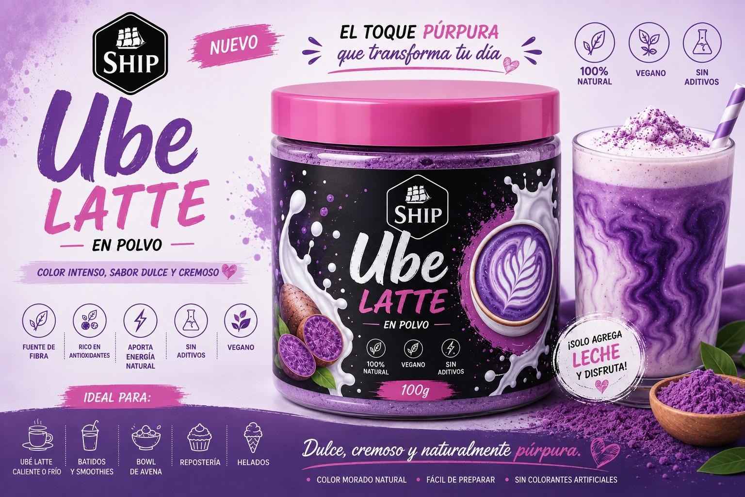 Ube Latte in polvere Ship